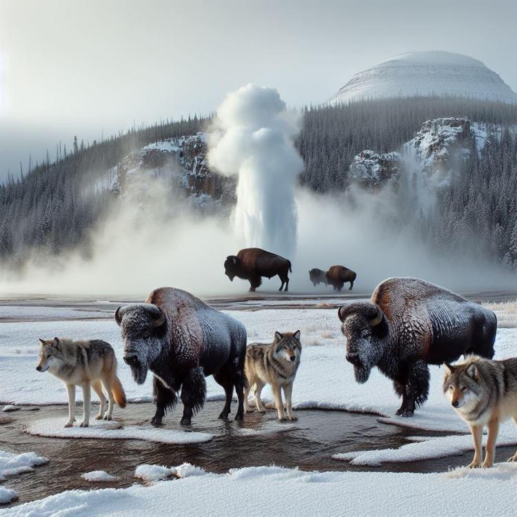 OIG2 wolves and bison in Yellowstone park.jpeg