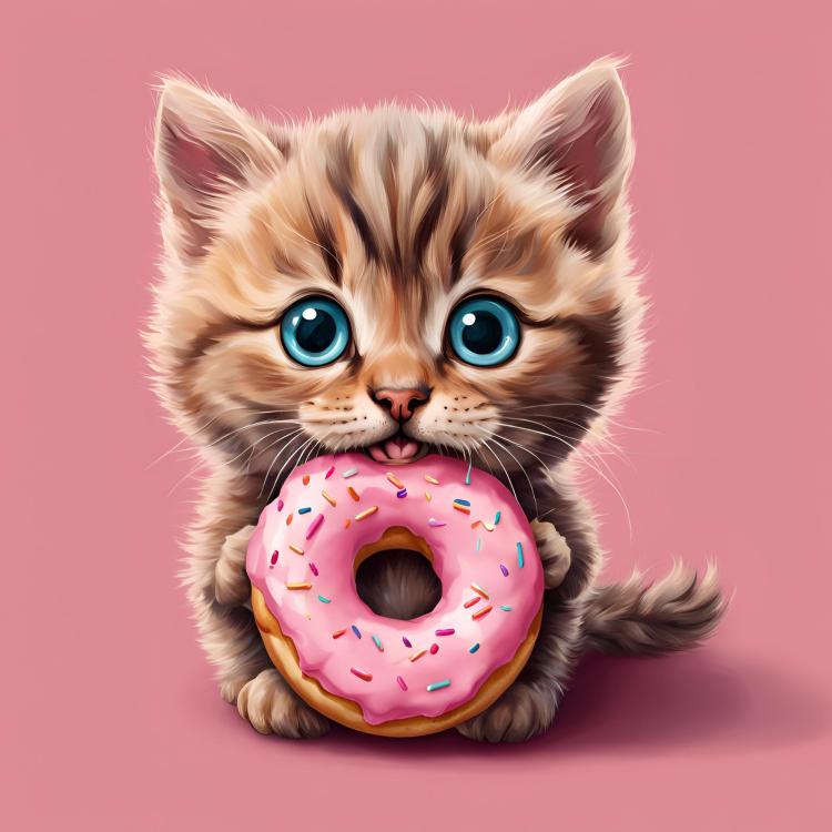 cute cat eating donut, high resolution.jpg