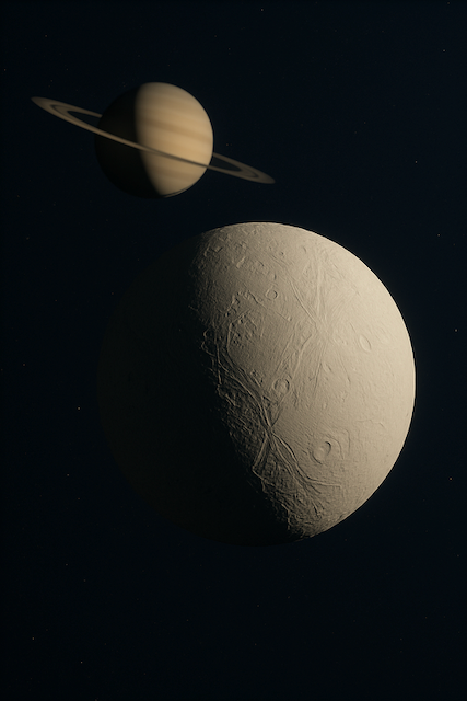 Enceladus Icy surface; water plumes