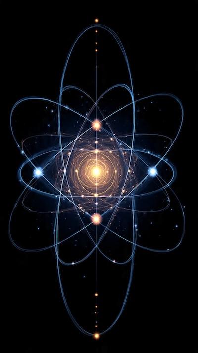 Nothing, -, makes up most of the space within an atom. It's the largest component.